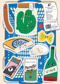 A5 stickervel The Deli met geïllustreerde delicatessen van Eat the Moon