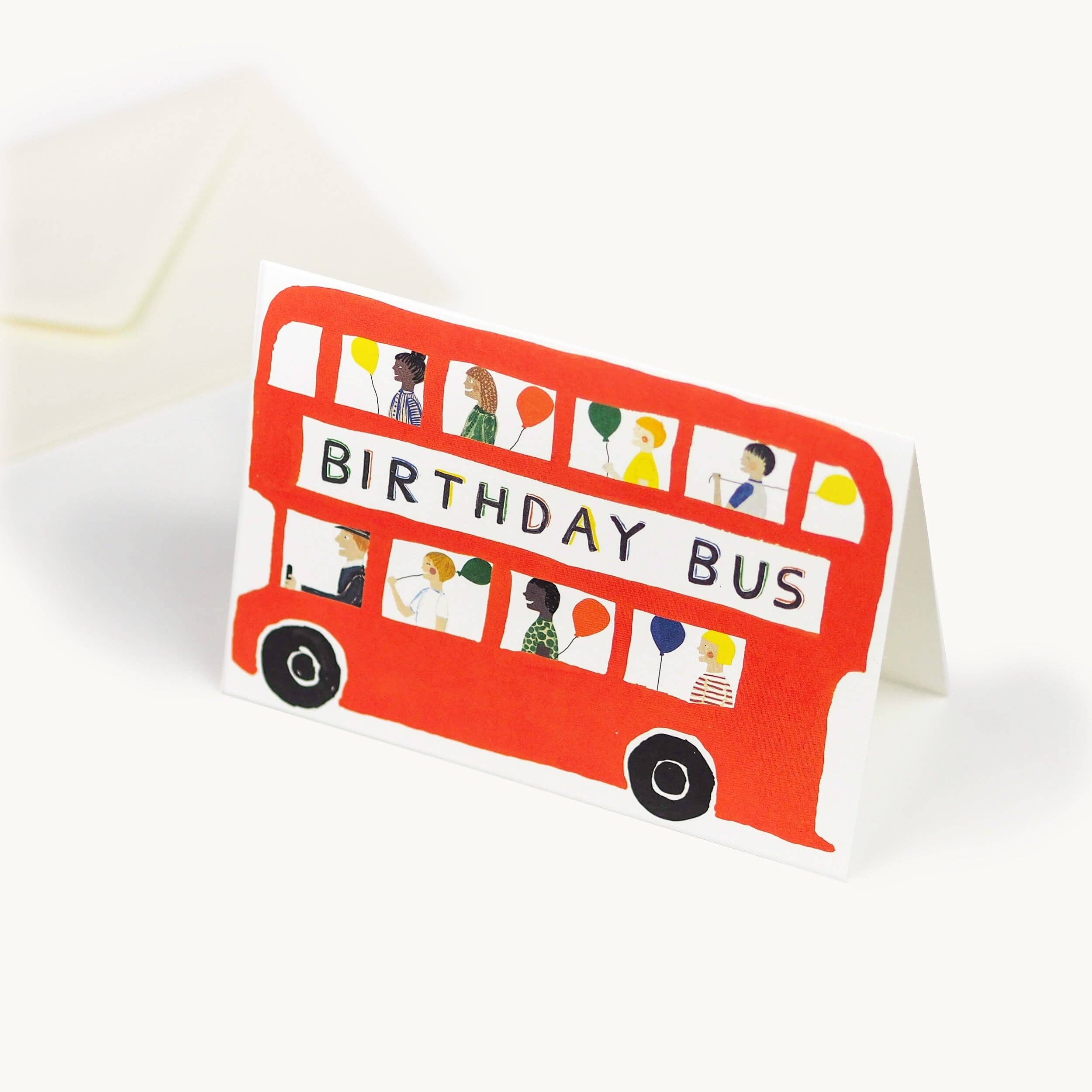 Verjaardagsbus wenskaart van Hadley, detail van de illustratie