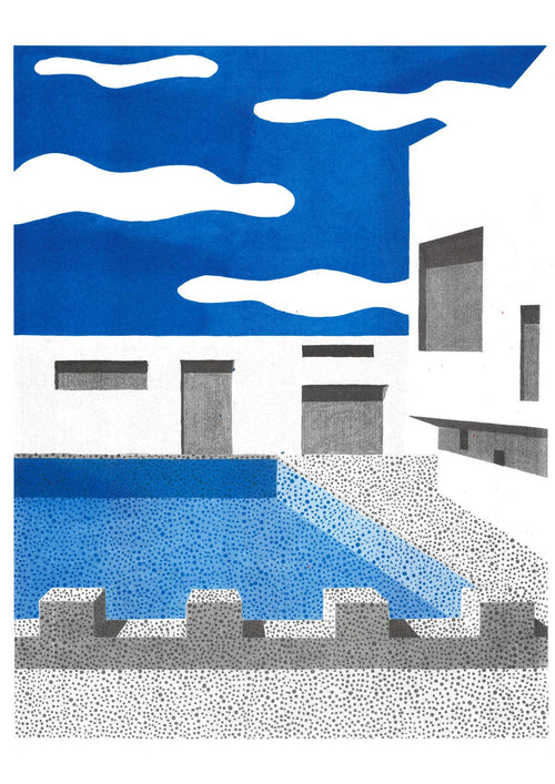 A3 poster 'Le Havre' van Ana Popescu, detail van de risografiedruk