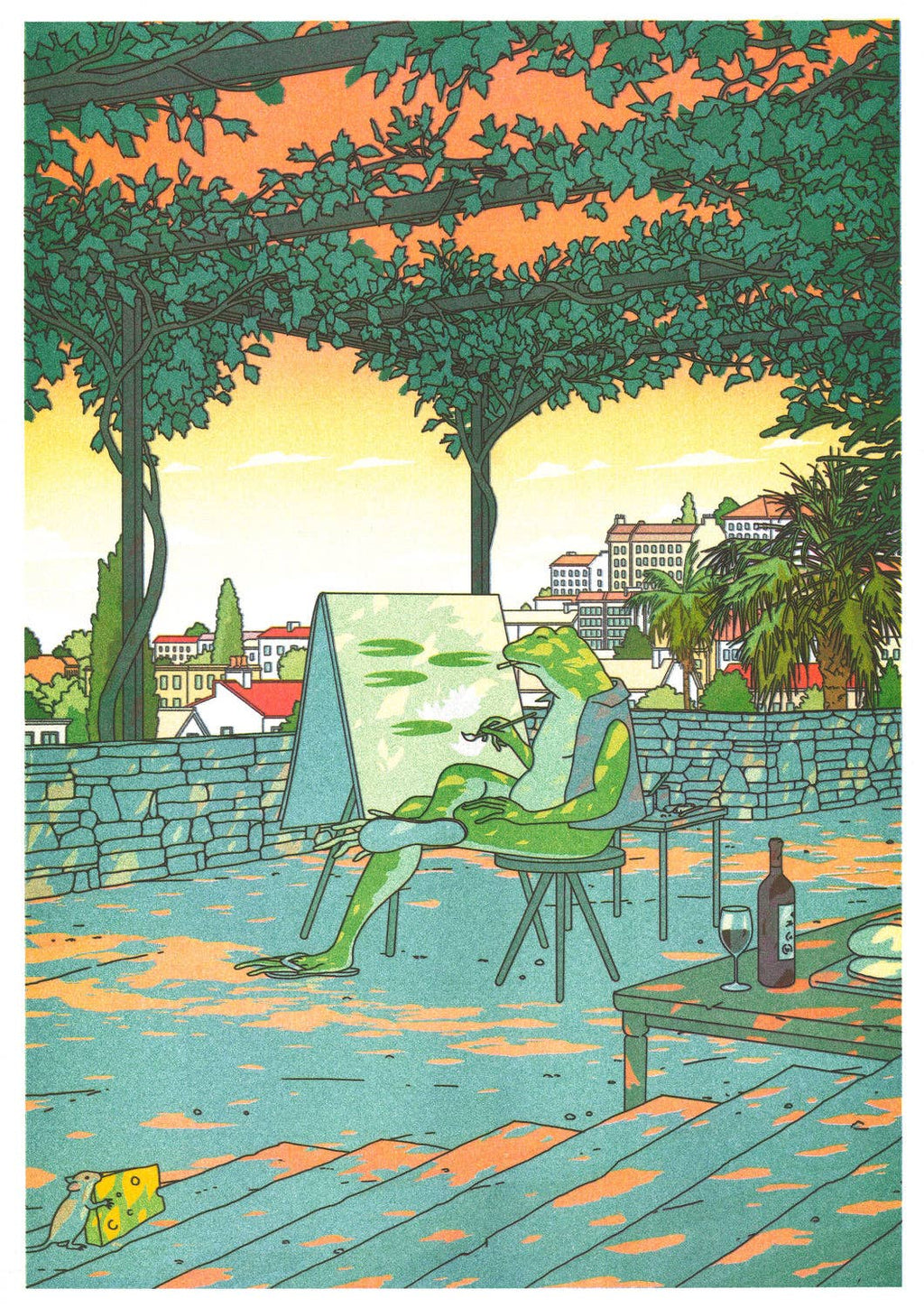 A3 poster van Liam Cobb, detail van de risografiedruk