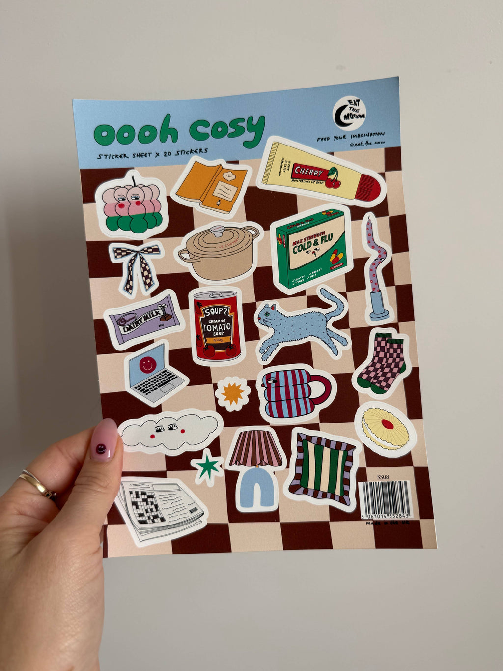 Detail van de Oooh Cosy stickers voor journaling