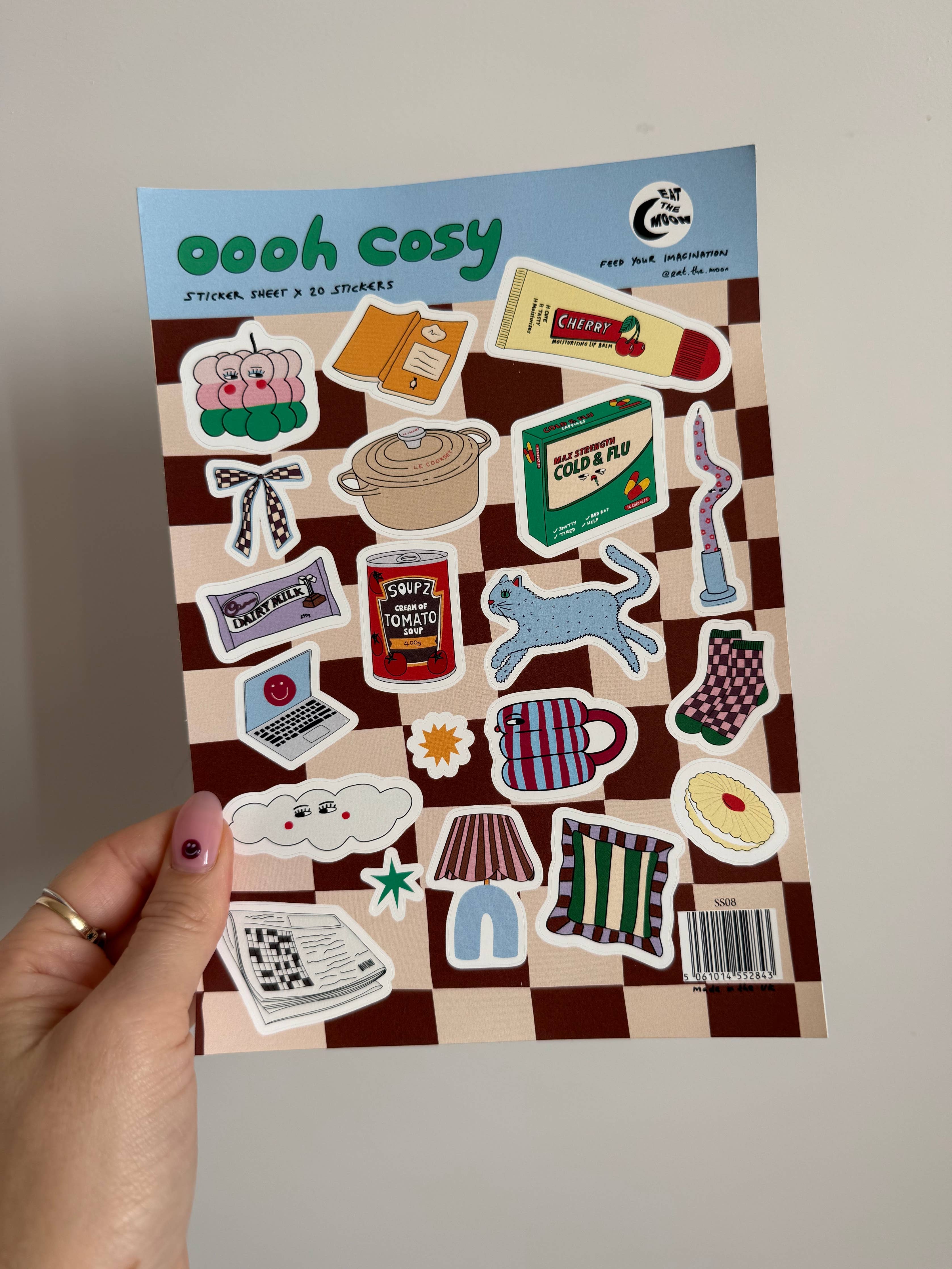 Detail van de Oooh Cosy stickers voor journaling