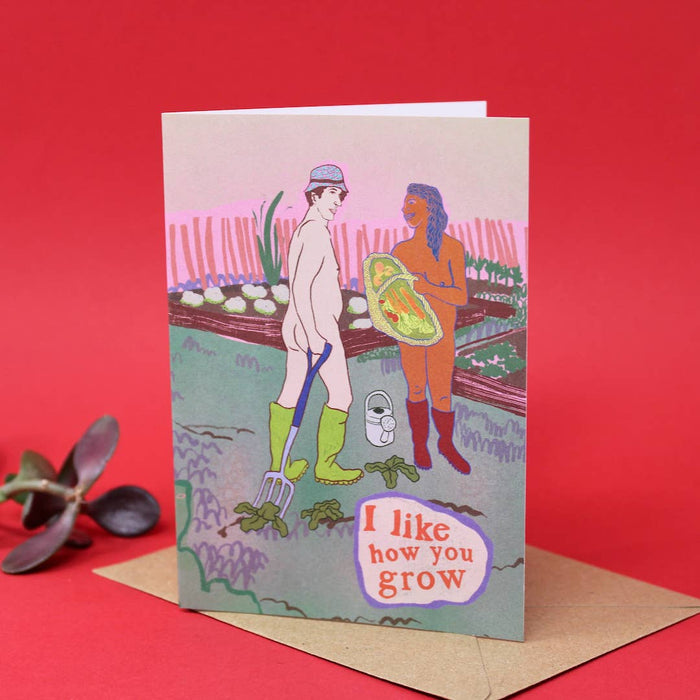 Naked Gardener A6 wenskaart