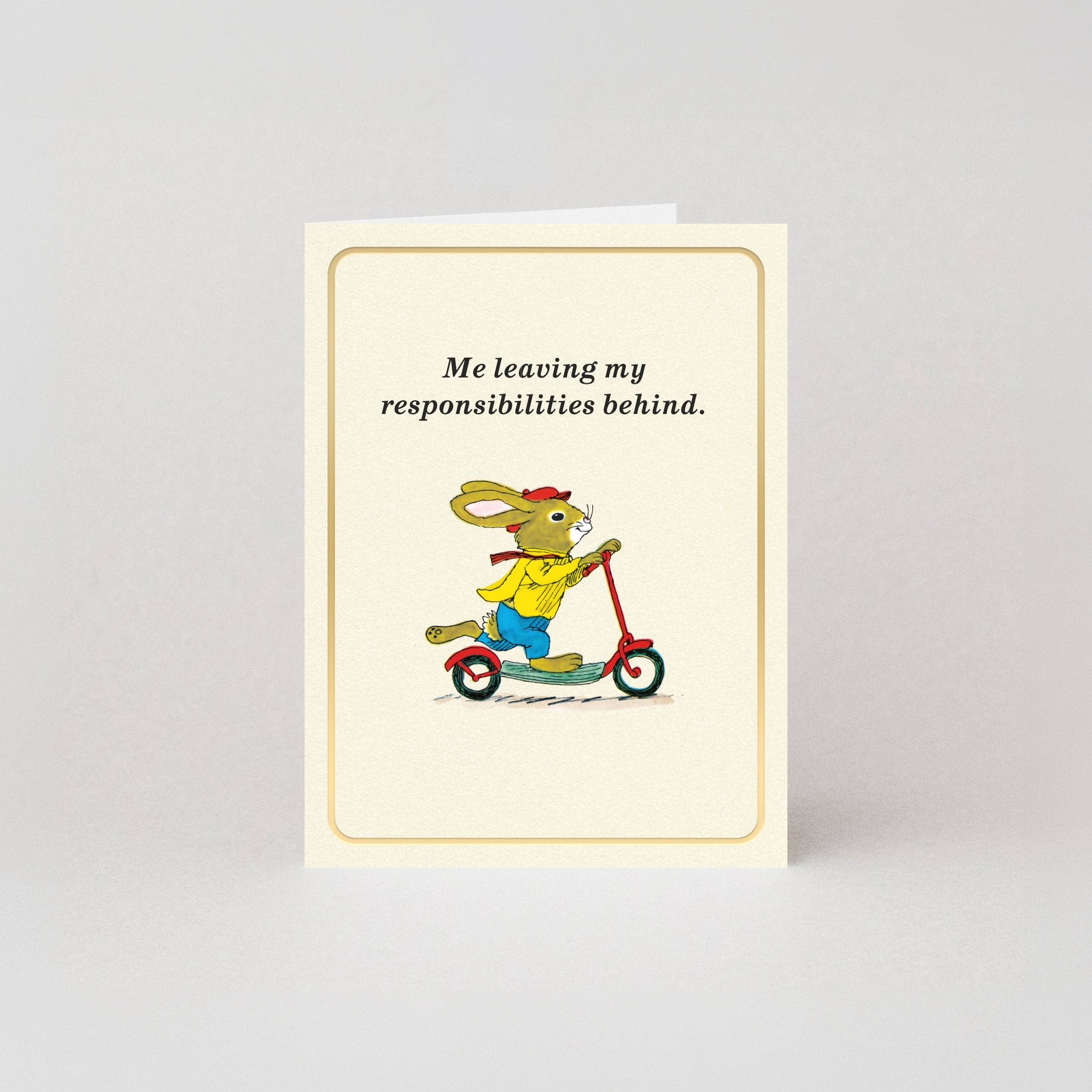 Verantwoordelijkheden - Goudfolie - Mini-kaart door Richard Scarry