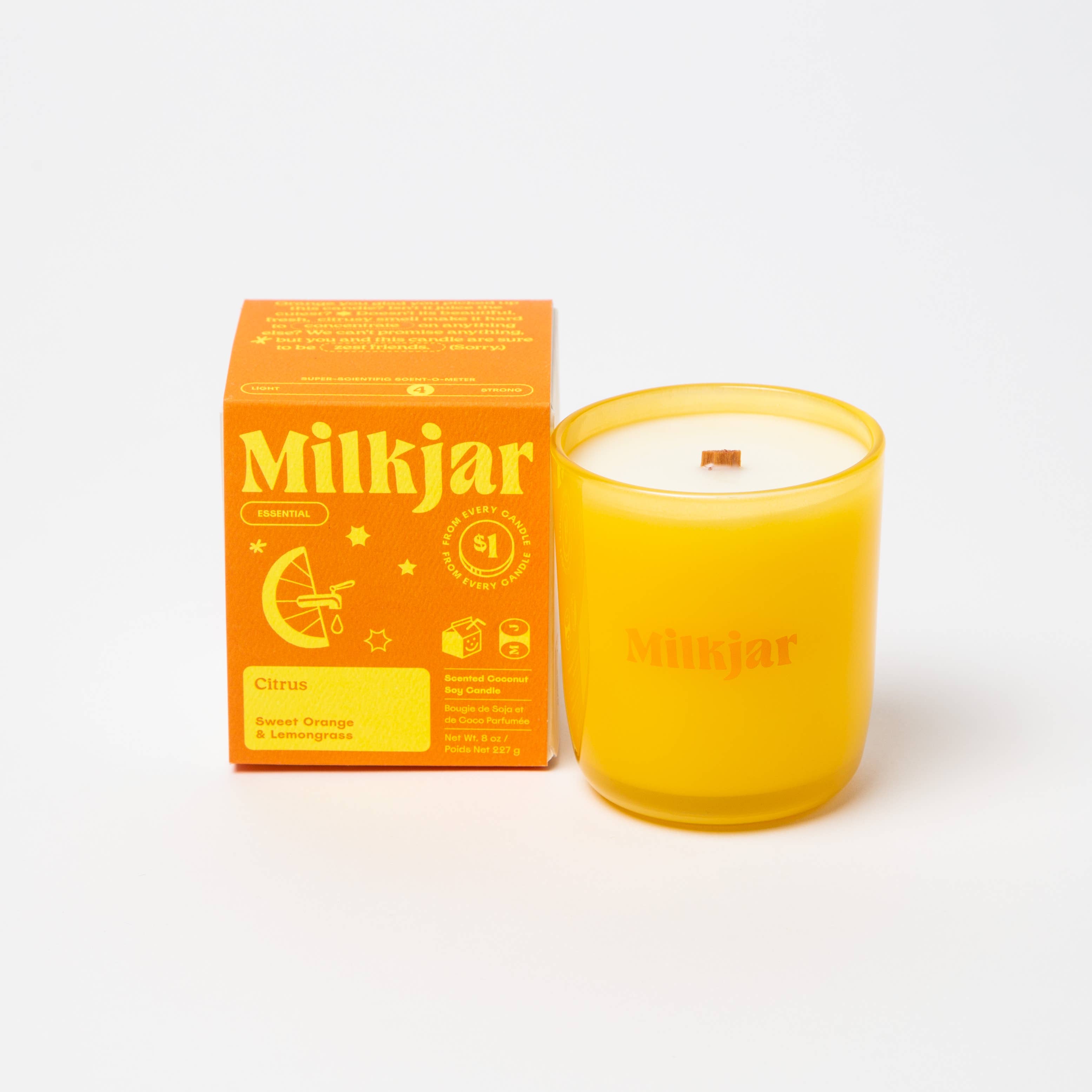 Citrus - Kaars met etherische olie en soja van 8 oz