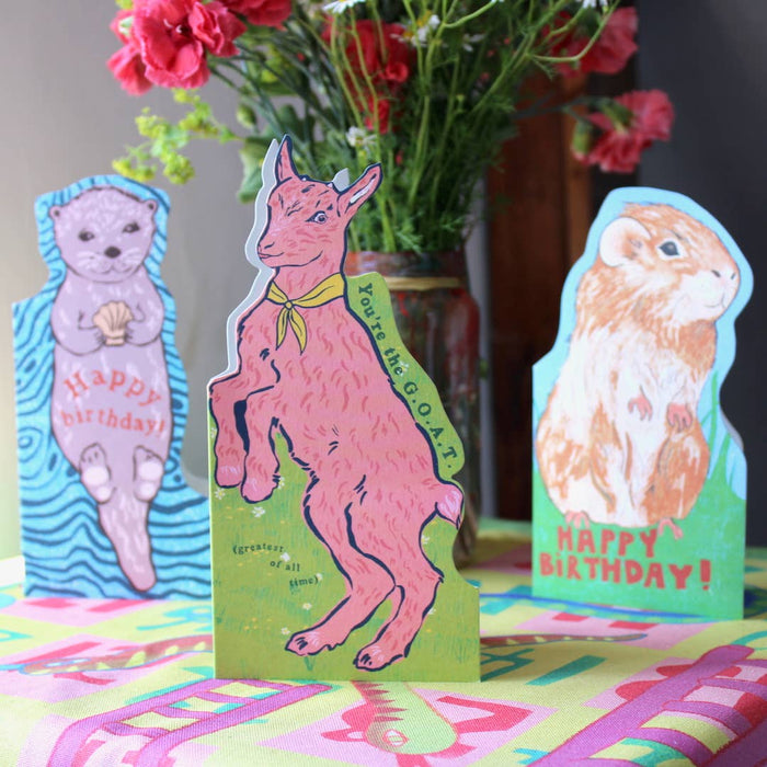 Geitvormige Wenskaart