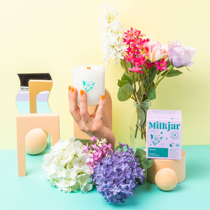 Hawaï - Plumeria & Lilac Coconut Soy kaars van 8 oz