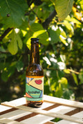 Flesje biologische kombucha met vijgenbladeren, 33 cl