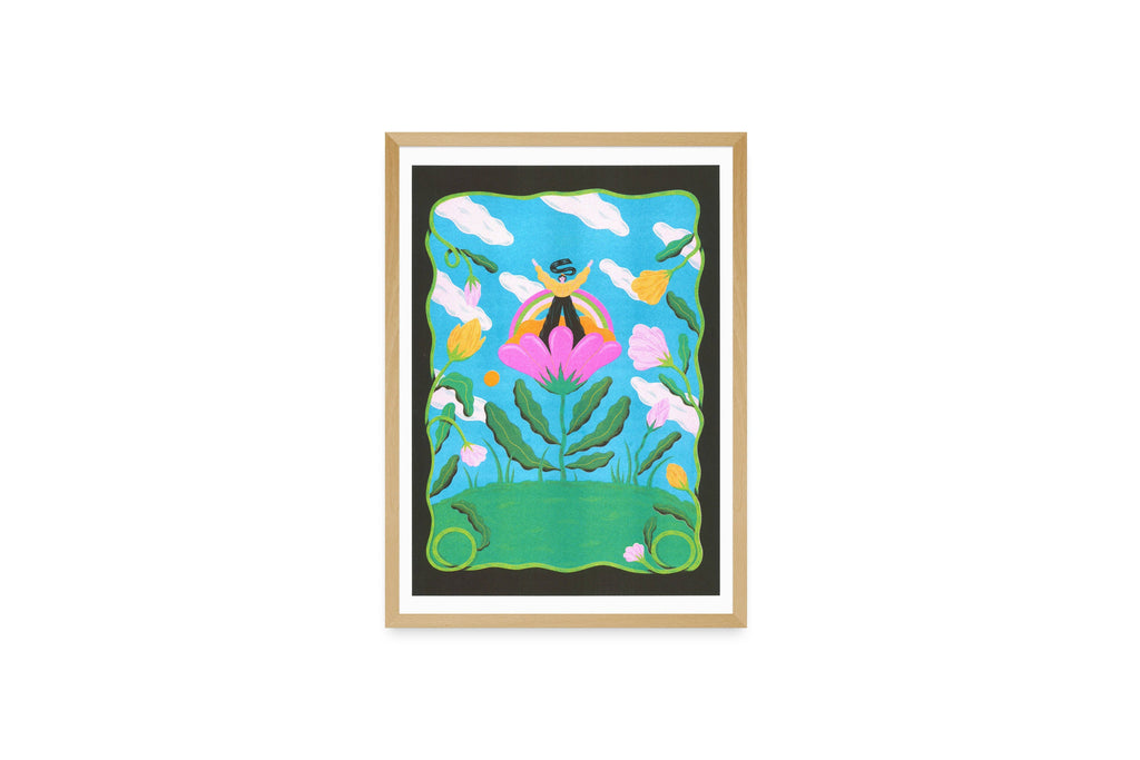 Risoposter 'Tijd om te stralen' van Clara Super Duper, KIBLIND Atelier