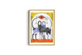 Risografieposter 'The Game' van Lou Benesch, gedrukt door KIBLIND Atelier