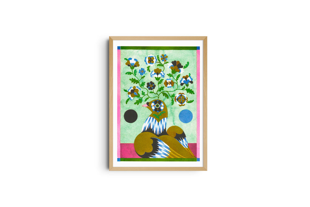 Risografieposter 'Dream' van Lou Benesch, gedrukt door KIBLIND Atelier