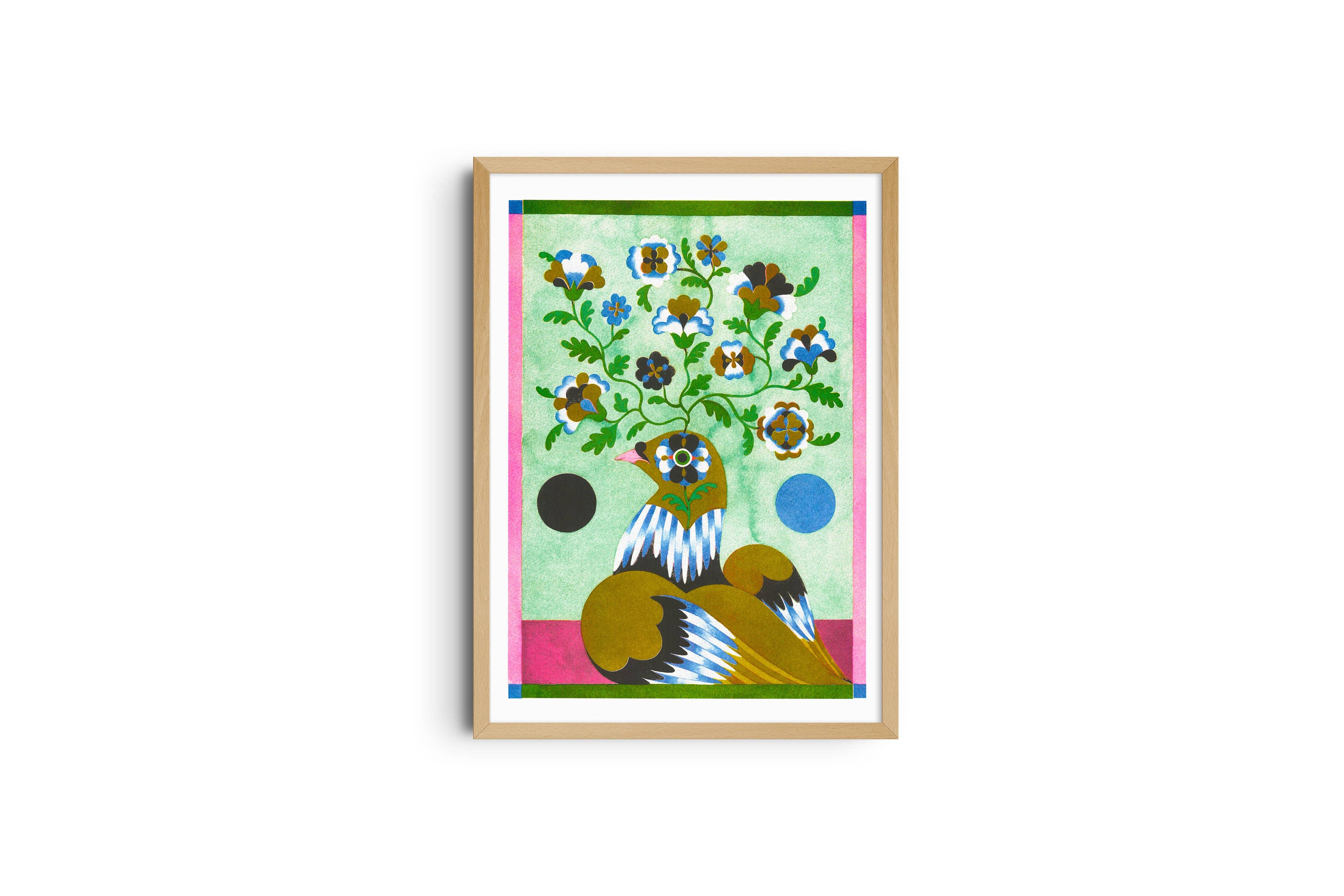 Risografieposter 'Dream' van Lou Benesch, gedrukt door KIBLIND Atelier