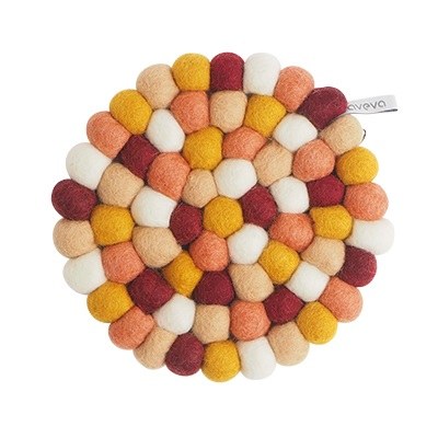 Wollen onderzetter rond – Indian Summer
