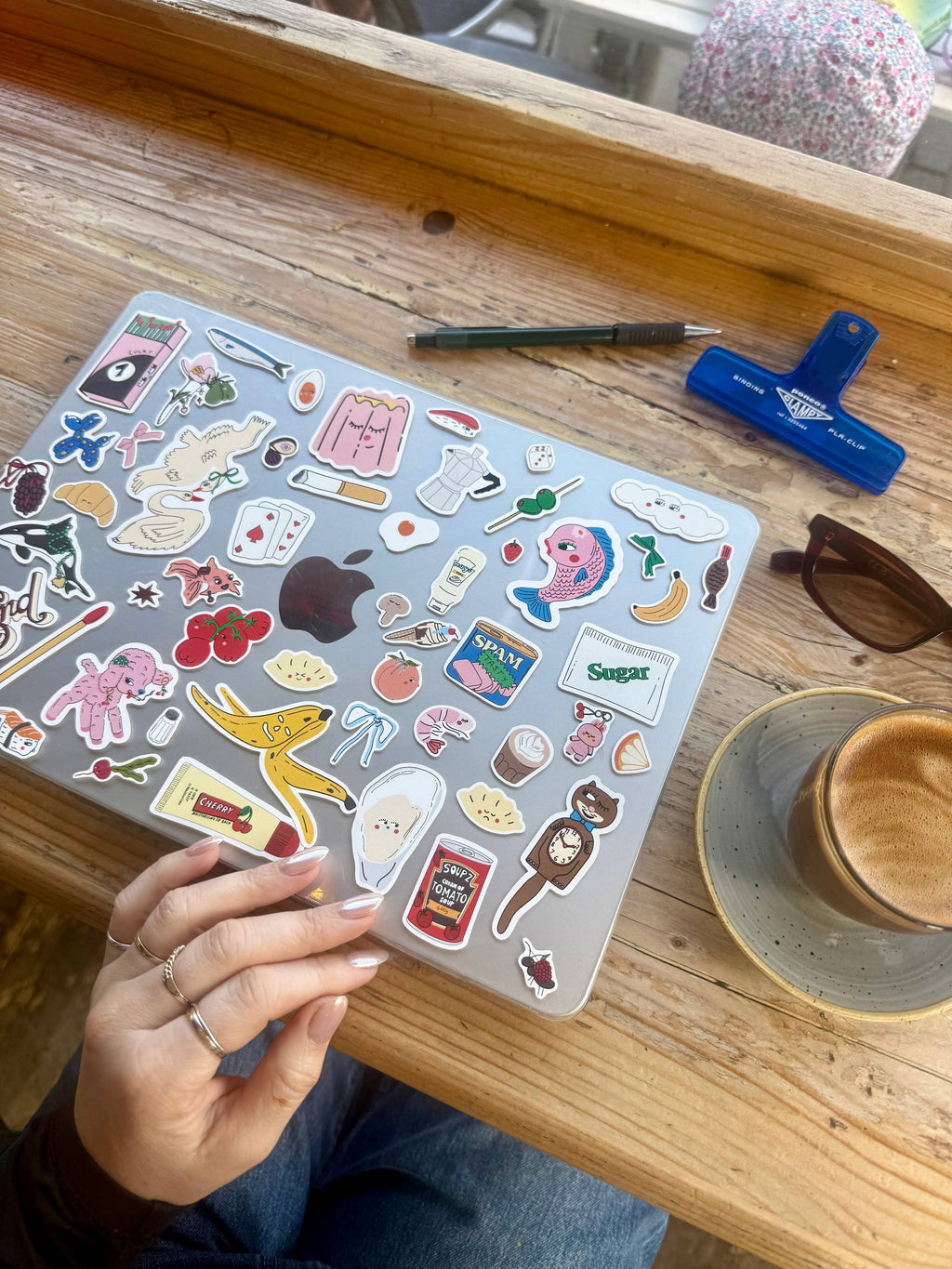 A5 stickervel; koffiedates ontwerp, notitieboeken