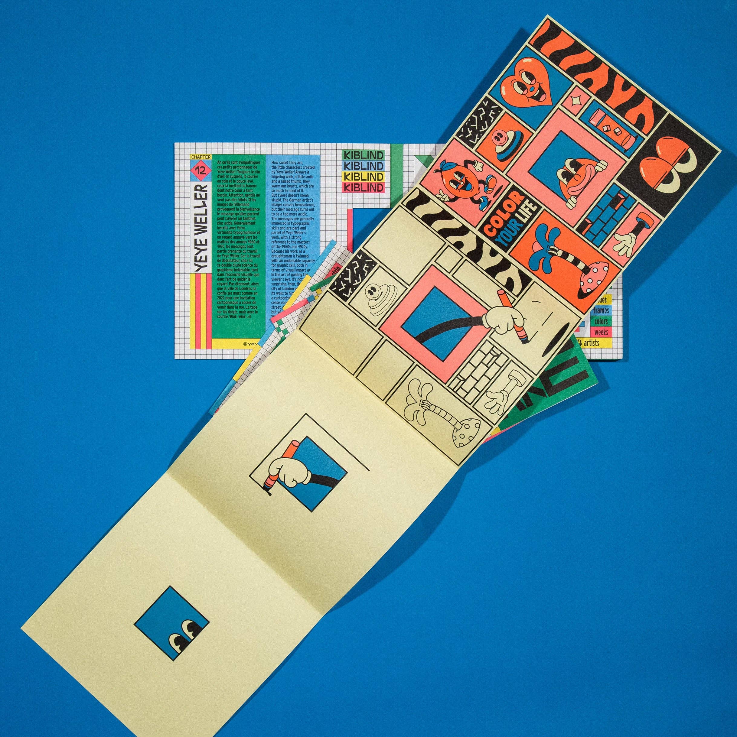 SQUARE² etui met ontwerp van Yeye Weller, vooraanzicht