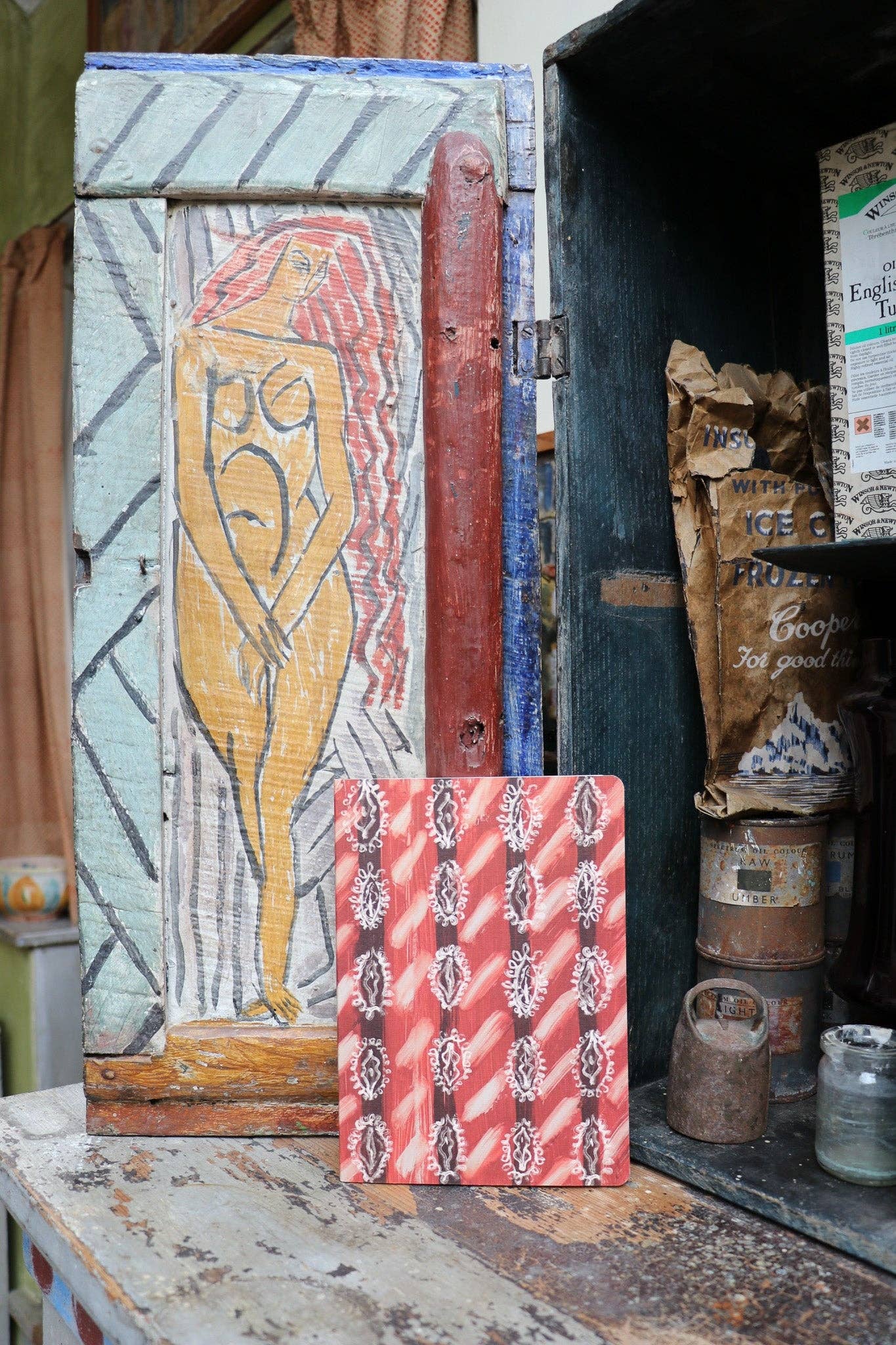 Blanco pagina's van het Hadley Vulva schetsboek