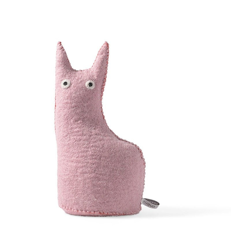 Wollen deurstopper The Curious – Roze