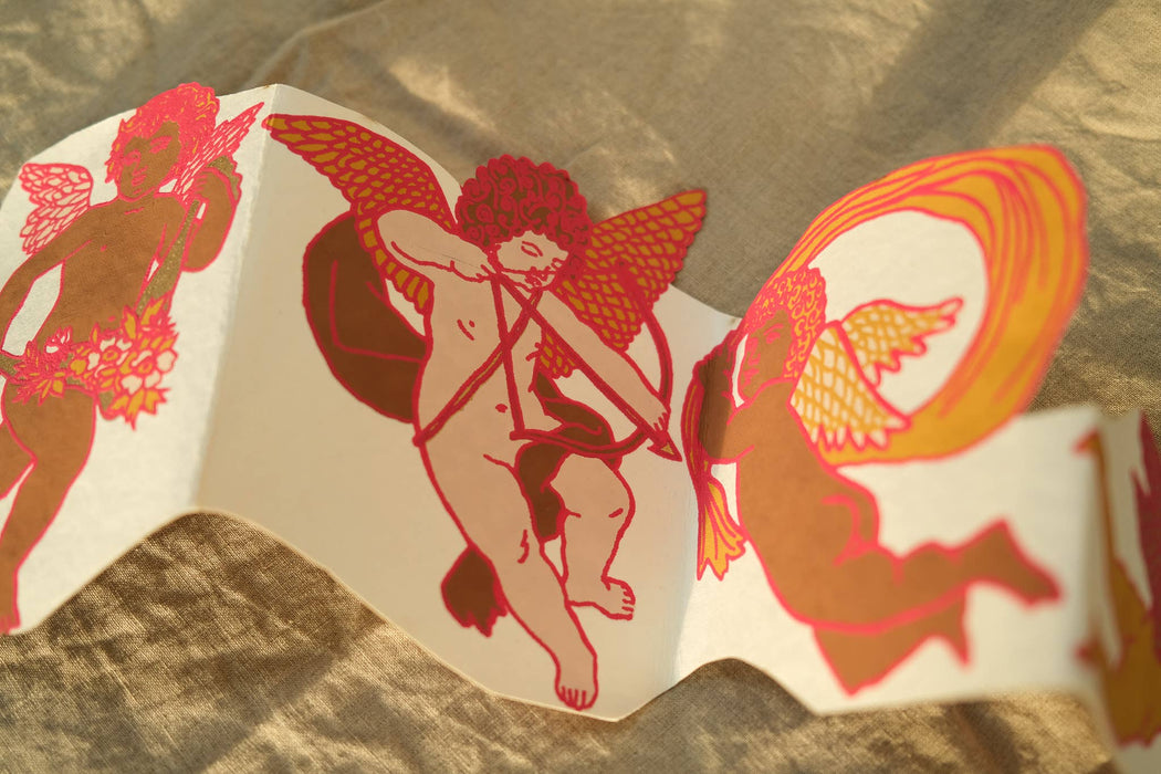 Cupid Concertina greeting card