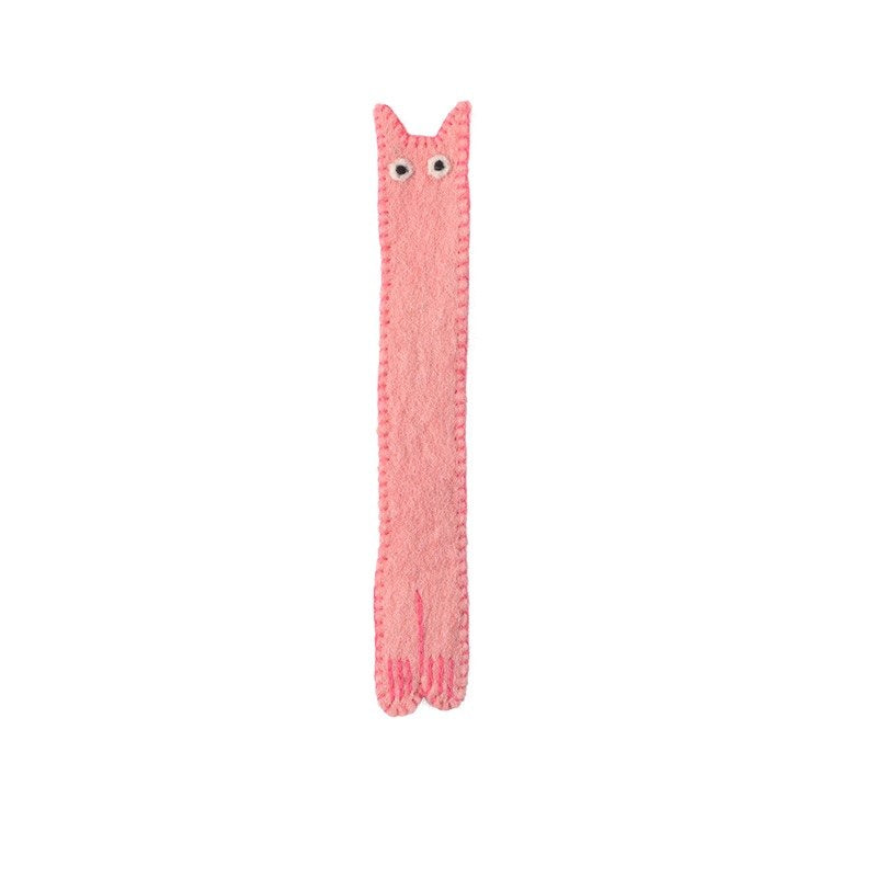 Wollen boekenlegger The Curious – Roze-paars