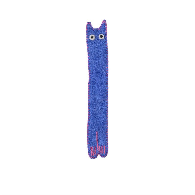 Wollen boekenlegger The Curious – Felblauw