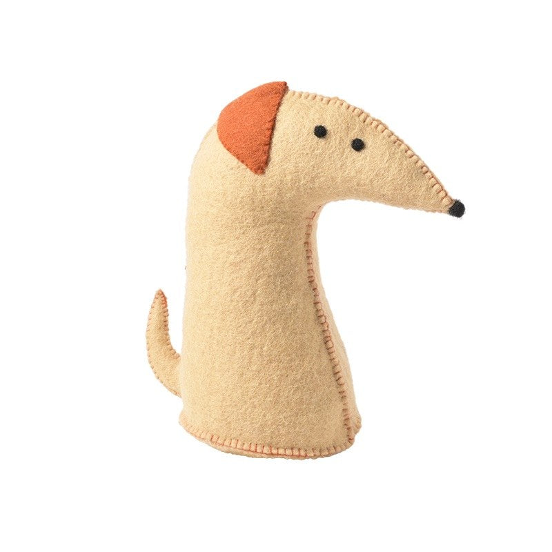 Wollen deurstopper Dog Stop – Crème