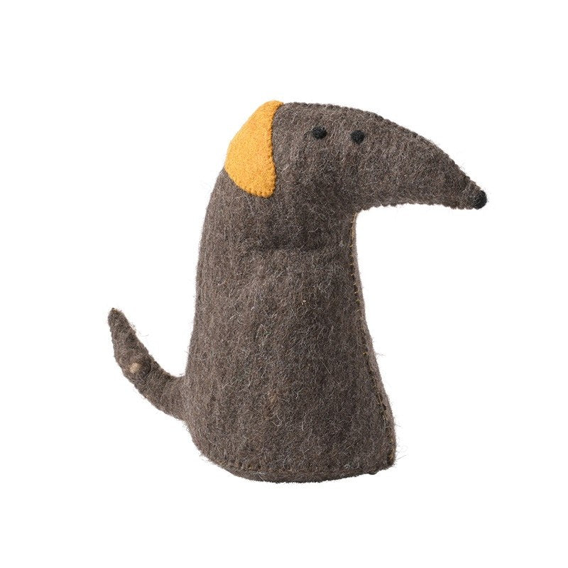 Wollen deurstopper Dog Stop – Chocolade