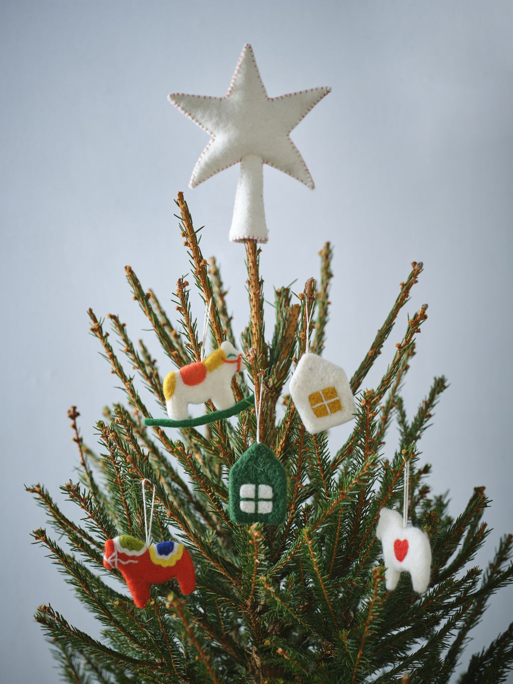 Wollen kerstster – sfeerbeeld
