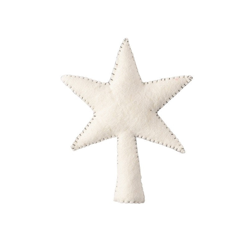 Wollen kerstster – Wit-zwart