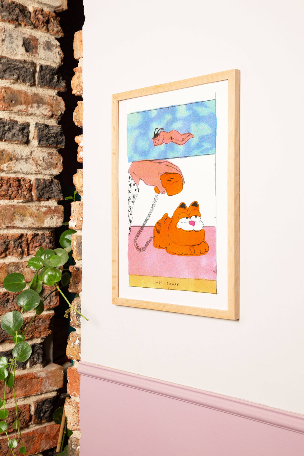 A3 risoposter 'Garfield' van Melek Zertal op Munken-papier