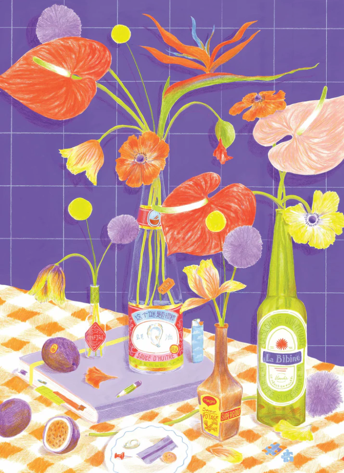 Bloemen op tafel