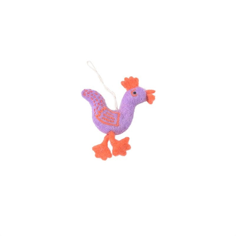 Wollen haantje Funky Rooster – Lila