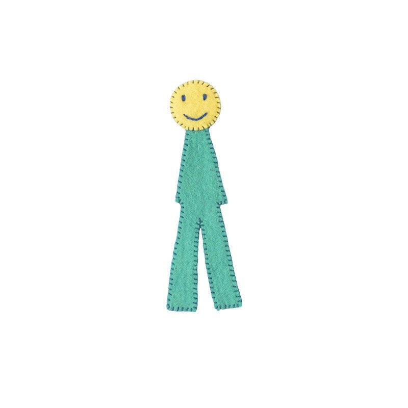 Wollen boekenlegger The Happy – Groen