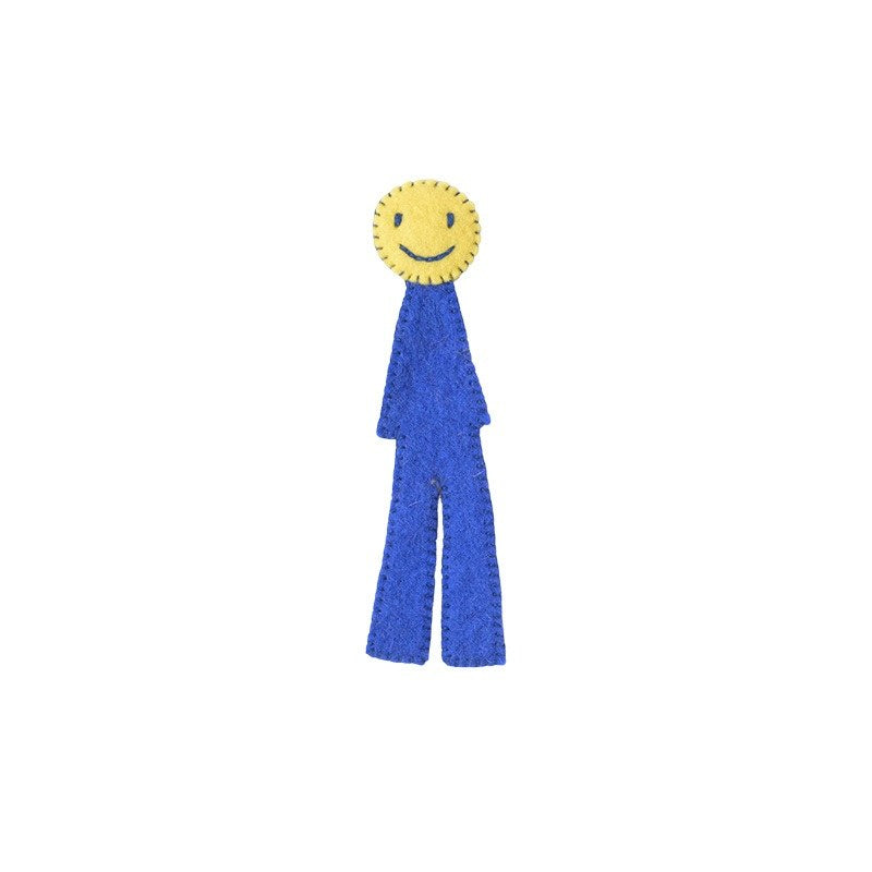 Wollen boekenlegger The Happy – Felblauw