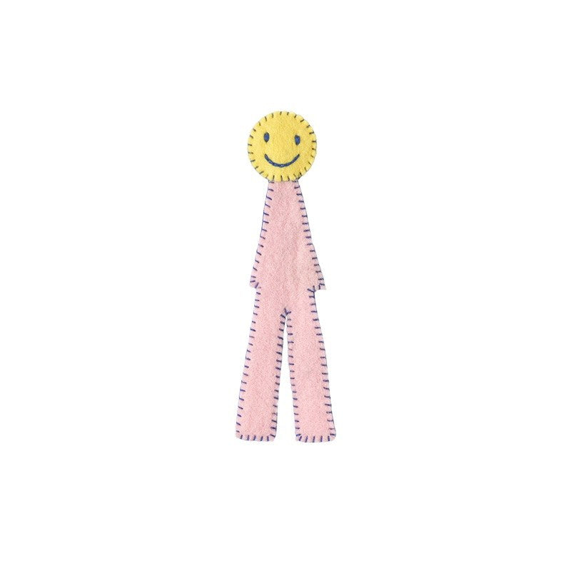 Wollen boekenlegger The Happy – Roze