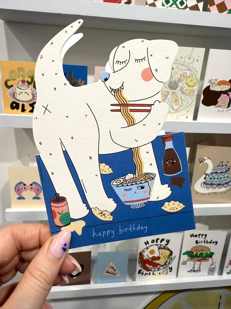 Hé hond gyoza, stans verjaardag, grappige kaarten
