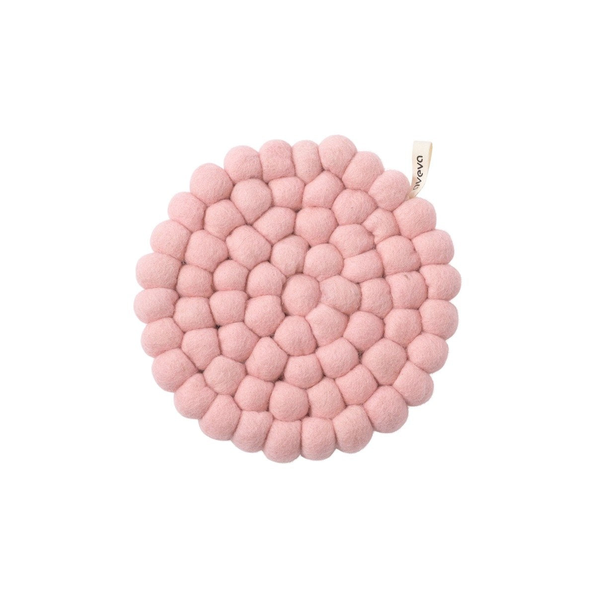 Wollen onderzetter rond – Roze