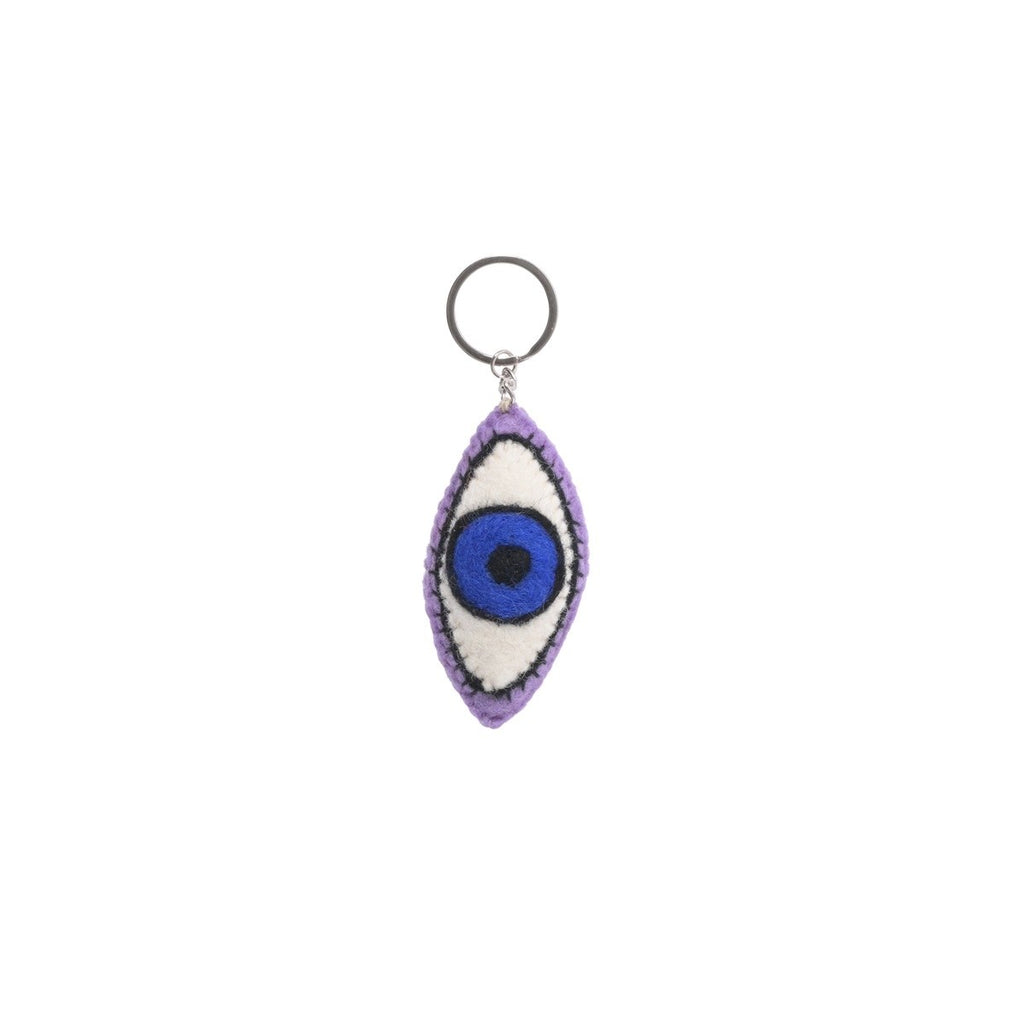 Wollen sleutelhanger oog