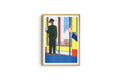 Risografieposter 'De metro' van Simon Bailly, gedrukt door KIBLIND Atelier