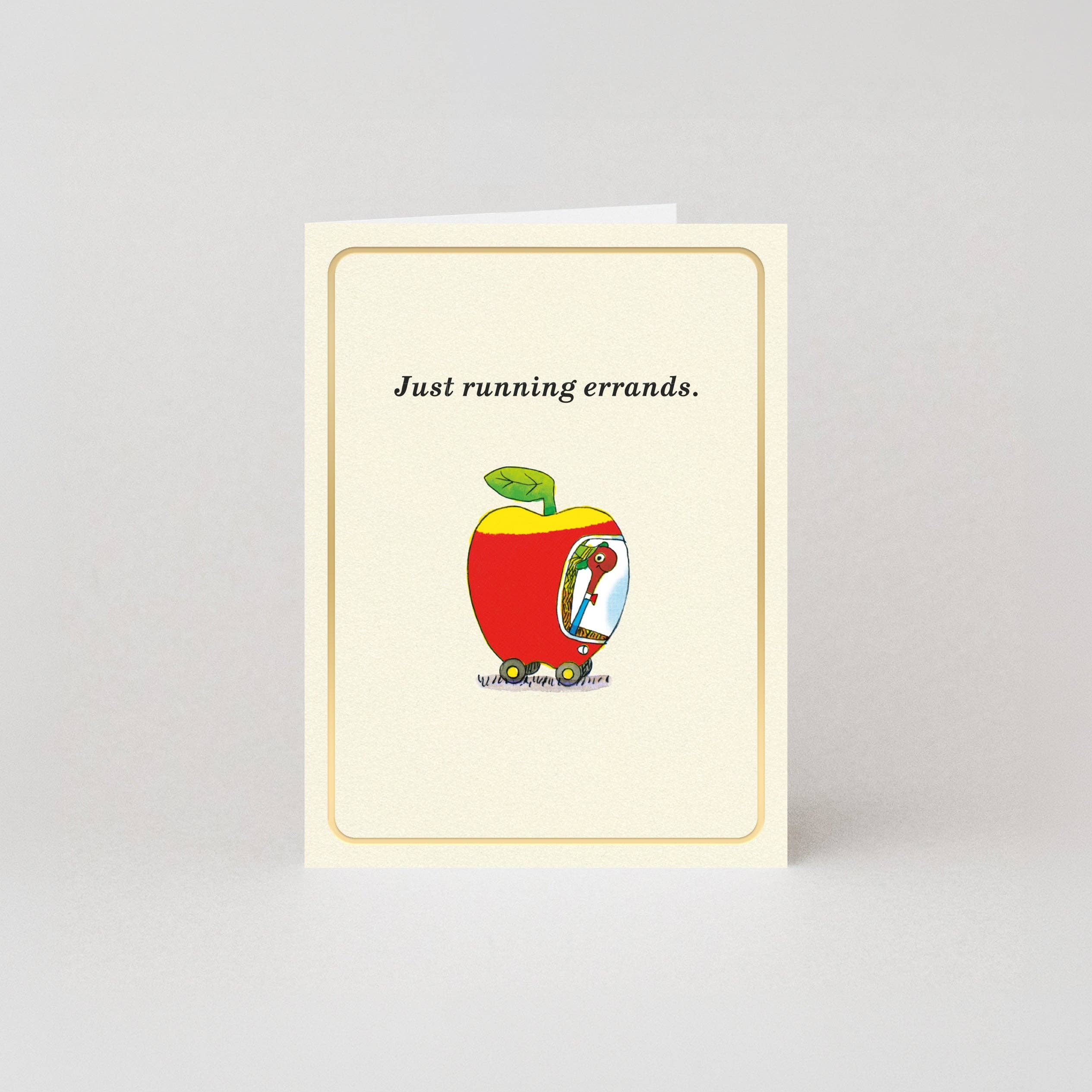 Boodschappen doen goudfolie minikaart van Richard Scarry
