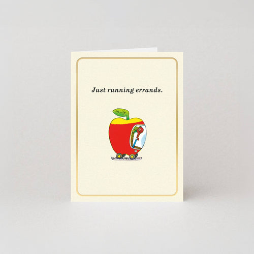 Boodschappen doen goudfolie minikaart van Richard Scarry