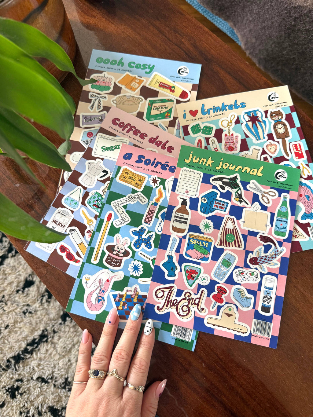 A5 stickervel; koffiedates ontwerp, notitieboeken