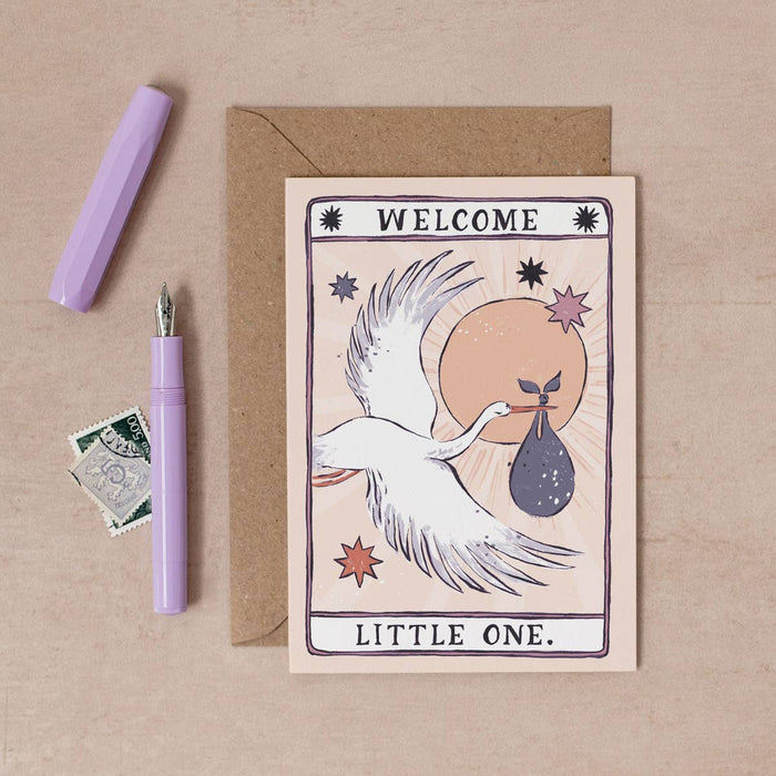 Stork New Baby Card | Genderneutrale babykaarten | Adoptie