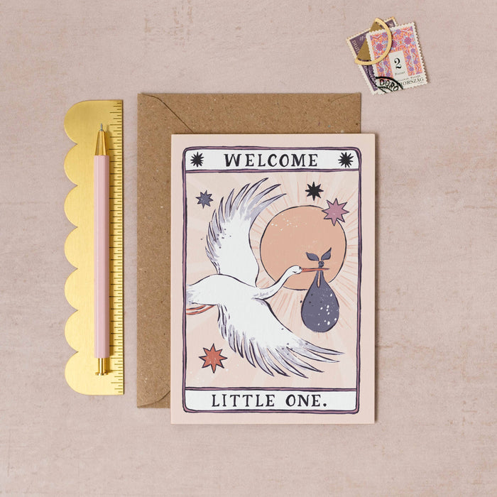 Stork New Baby Card | Genderneutrale babykaarten | Adoptie