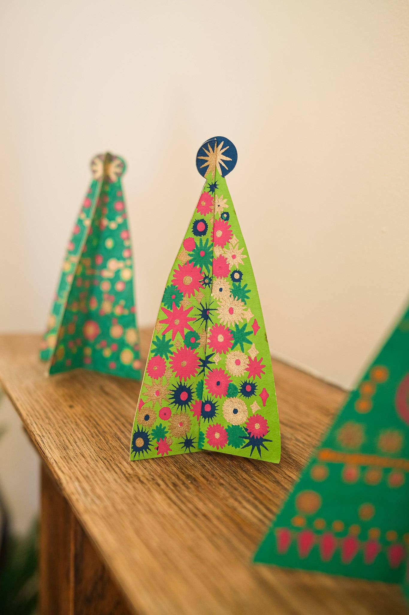 Pop-up sterrenboom, zijaanzicht