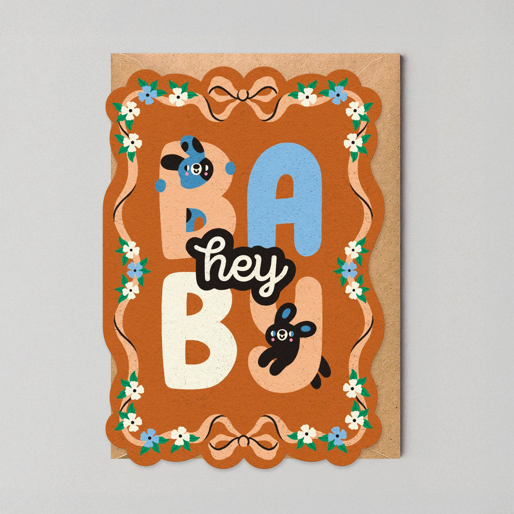 Hey Baby Kaart | Nieuwe Baby Kaart | Unisex Baby Kaarten
