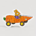 Wortelkonijnauto - gestanste kaart door Richard Scarry