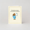 Zorgen - Goudfolie - Mini-kaart door Richard Scarry