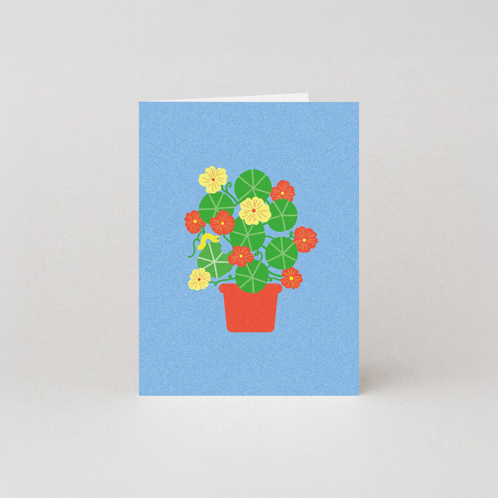 Oost-Indische kers Mini Kaart | Bloemige Mini Kaarten | Bloemkaarten