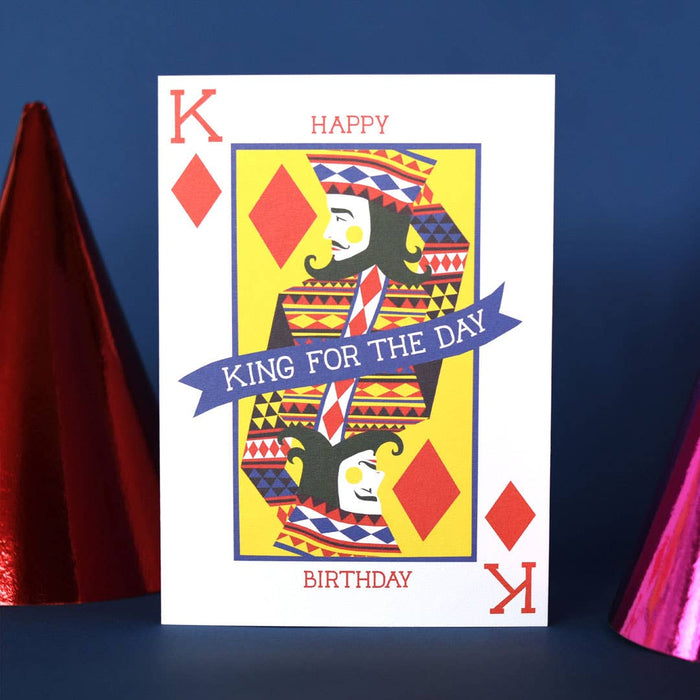 Koning | Verjaardagskaart | Speelkaart, koning voor een dag