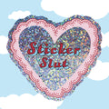 Glitter vinylsticker met handgetekende illustratie van Eat the Moon